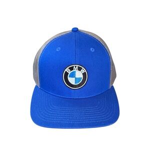 BMW Blue and Gray Mesh Baseball Hat NWT